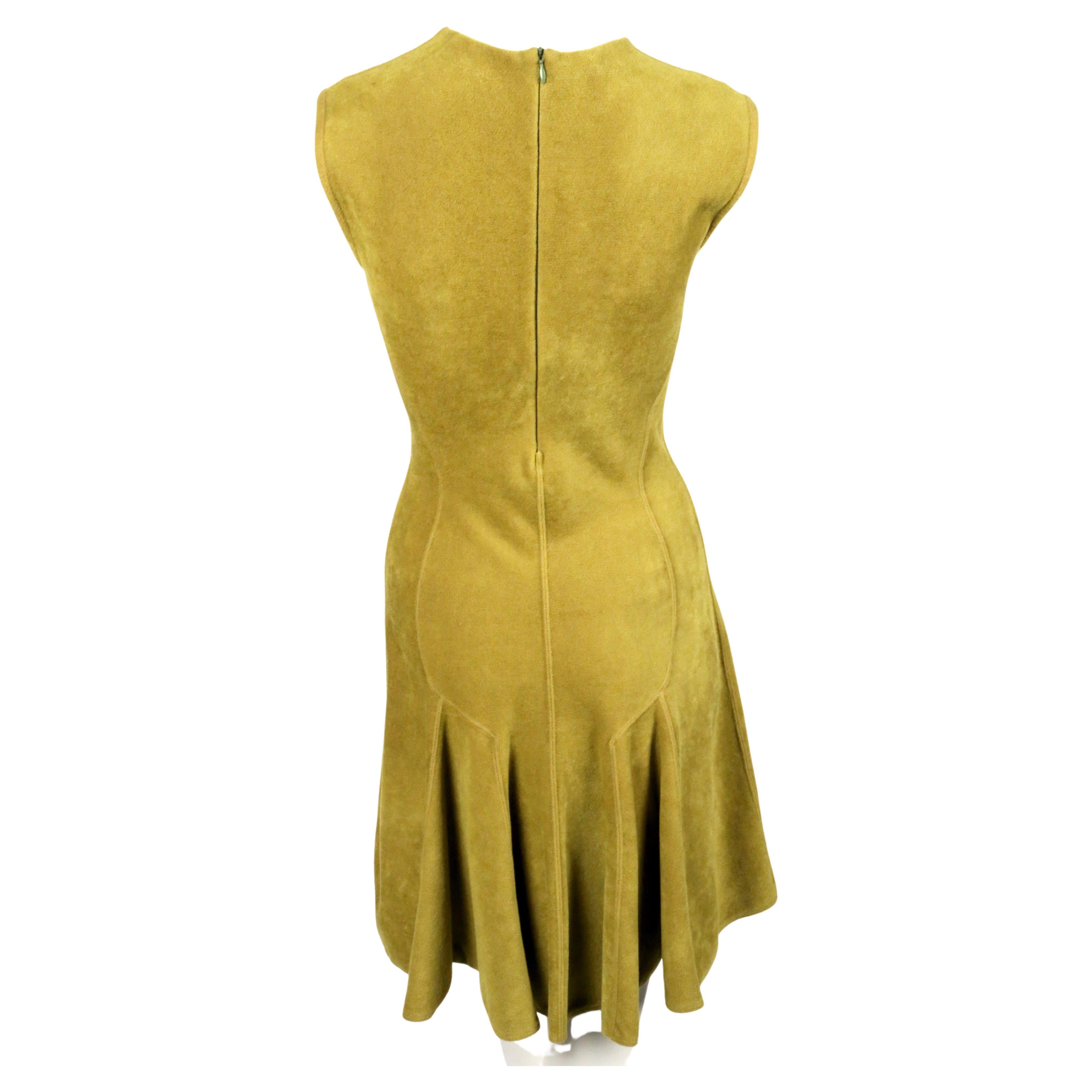 Abito in ciniglia anni '90 AZZEDINE ALAIA chartreuse in vendita 1