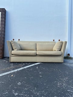 1990s Baker Down Linen Beige Knole Sofa