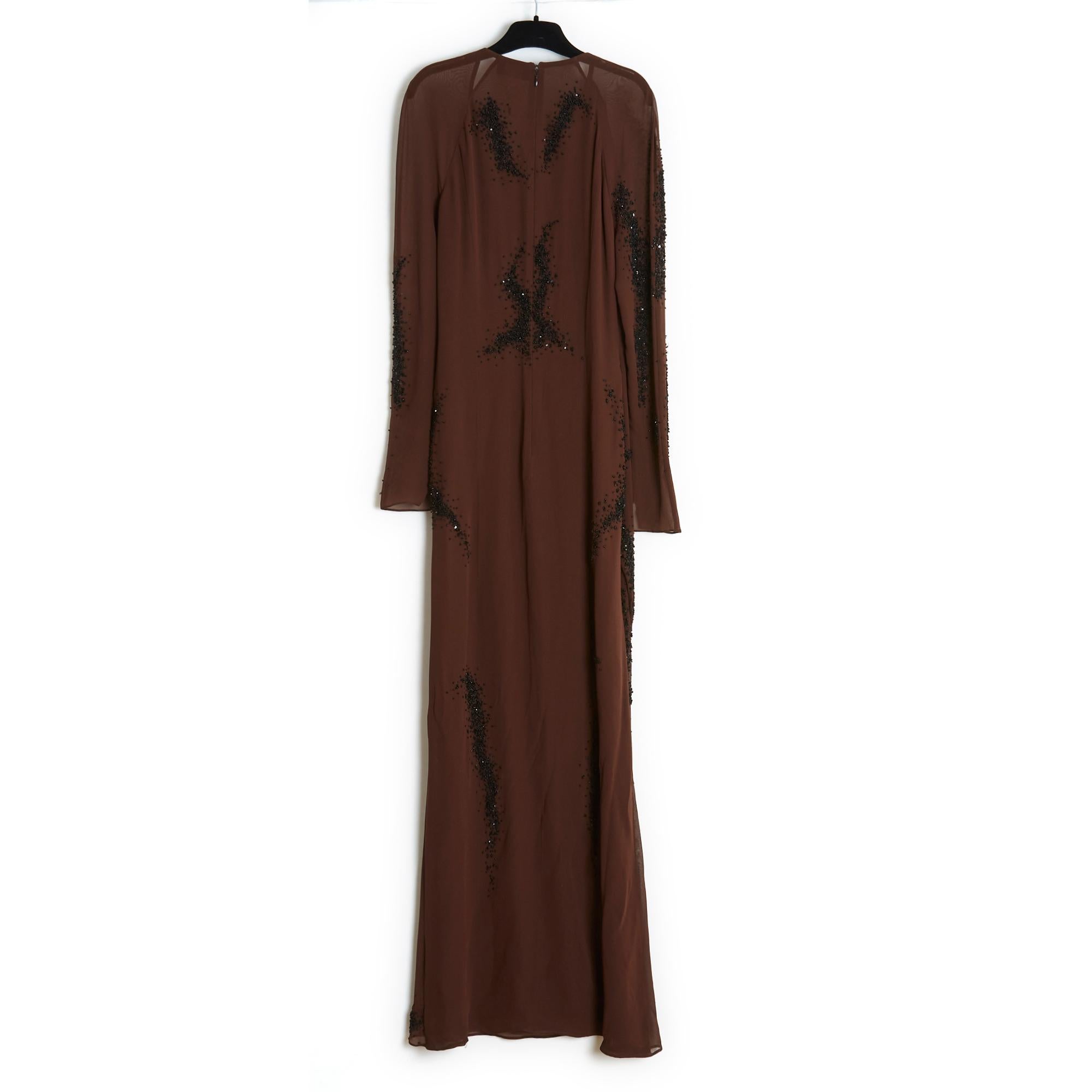 1990s Balmain silk crepe maxi dress FR38 For Sale 1
