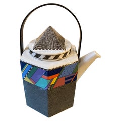 1990s Barbara Brenner for Rosenthal Memphis Style Porcelain German Coffee Pot