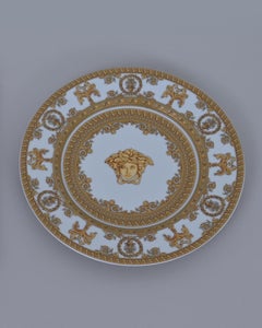 1990s Baroque Bianco Plate by VERSACE for Rosenthal NOS New in Box