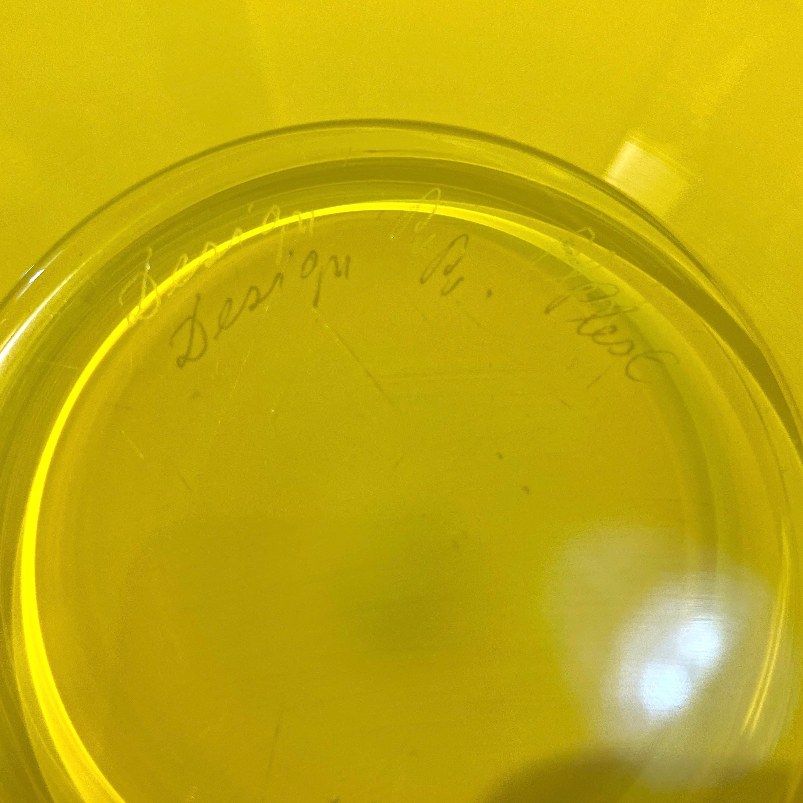 1990 Barovier & Greene & Greene Murano Yellow Red Green Heart Glass Centerpiece en vente 2