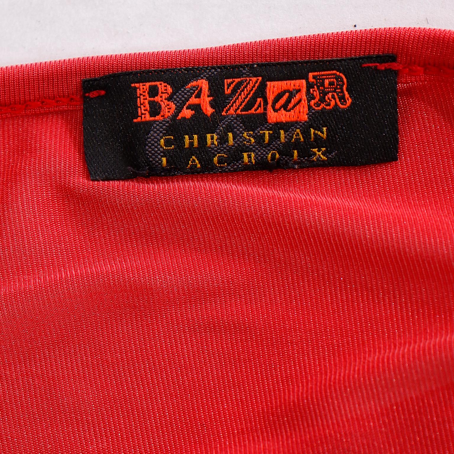 Haut à manches longues vintage à imprimé dragon chinois Bazar Christian Lacroix, années 1990 en vente 3