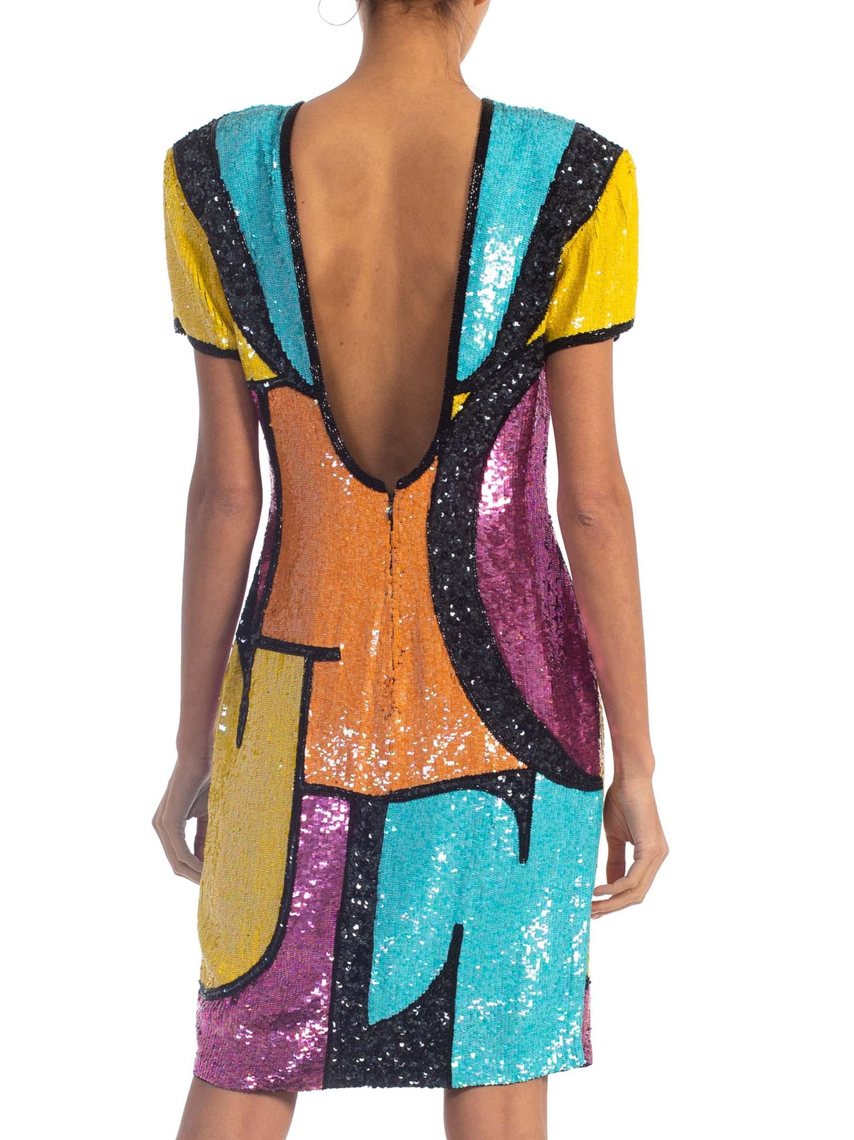 1990S Beaded Silk Cocktail Dress Spells Out Vogue! 6