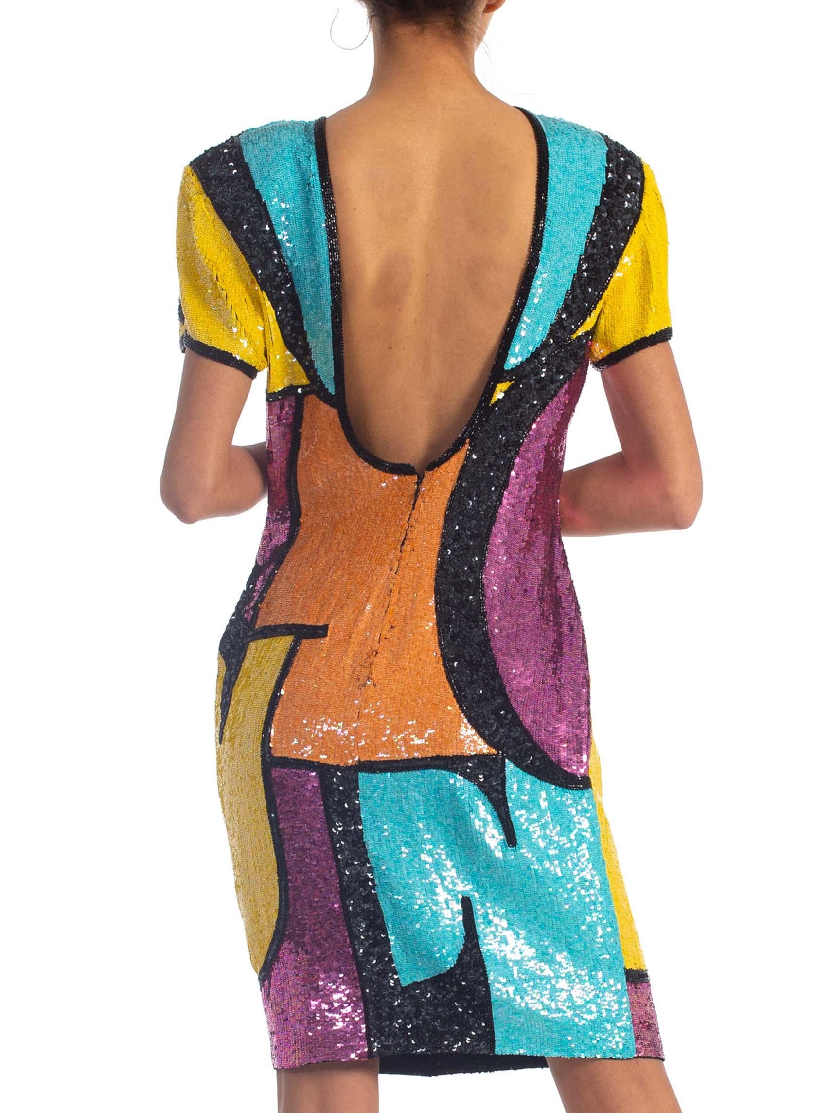 1990S Beaded Silk Cocktail Dress Spells Out Vogue! 4