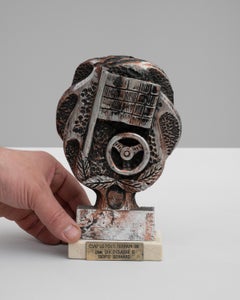 1990s Belgian Metal & Marble Trophy