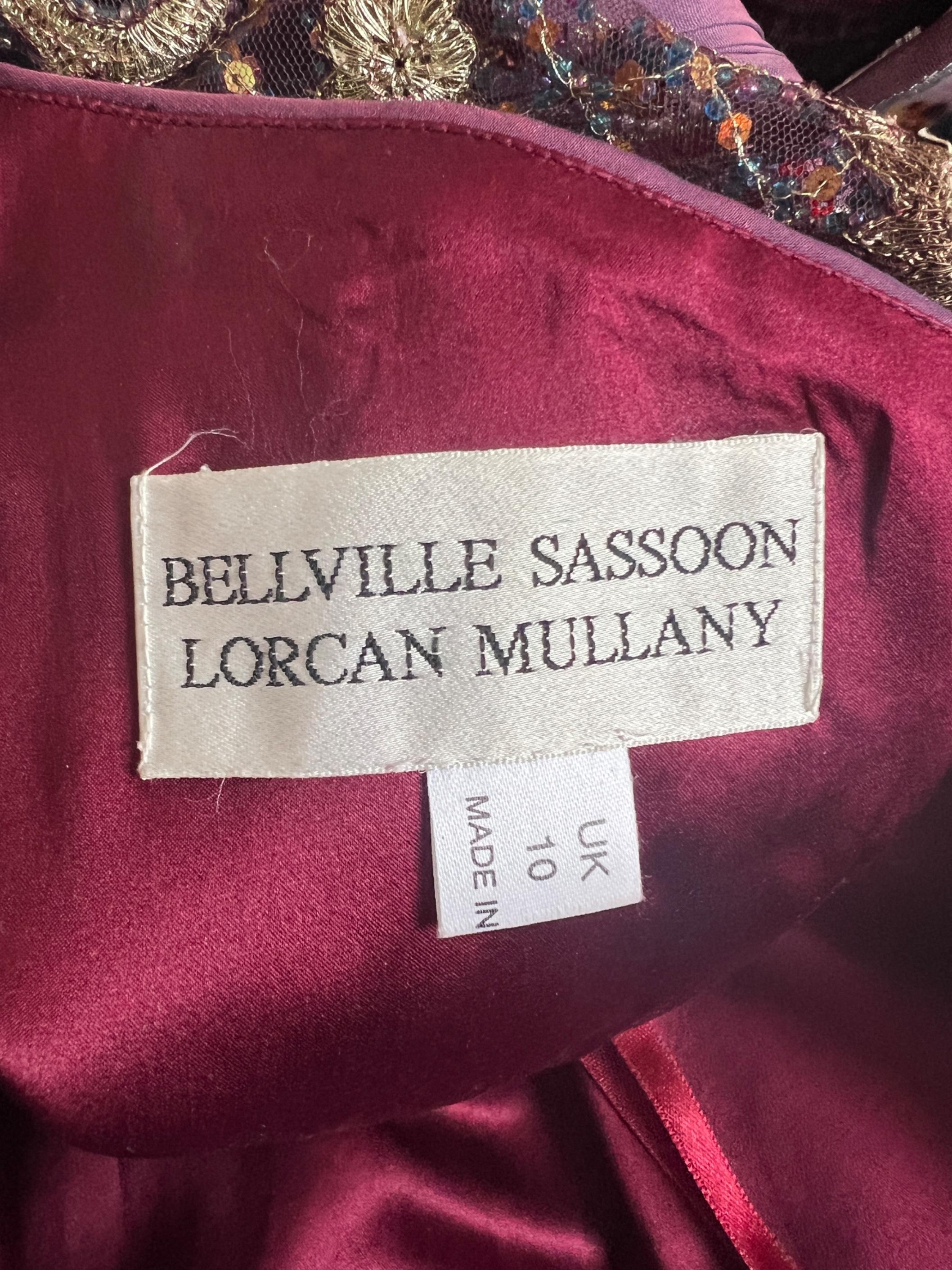 De las mujeres Vestido de terciopelo de los años 90 de Bellville Sasson con corpiño de lentejuelas en venta