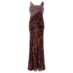 Bellville Sasson - Robe-culotte en velours avec corsage pailleté, années 1990