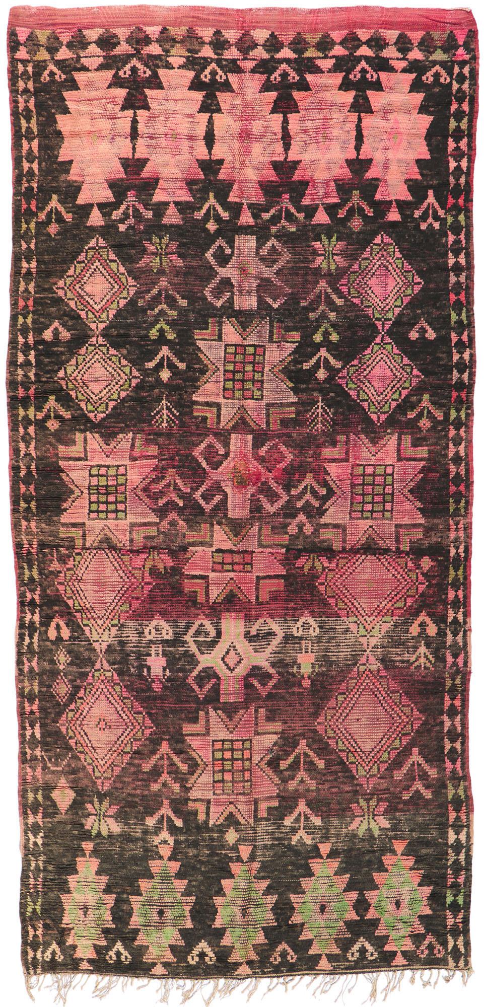 Alfombra Bereber Boujad Marroquí de 1990 con Estilo Moderno en venta 1