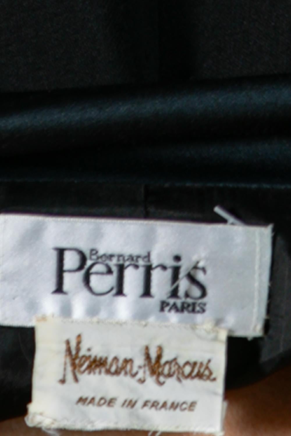 1990S BERNARD PERRIS Black Silk Cocktail Dress With Fringe For Sale 6