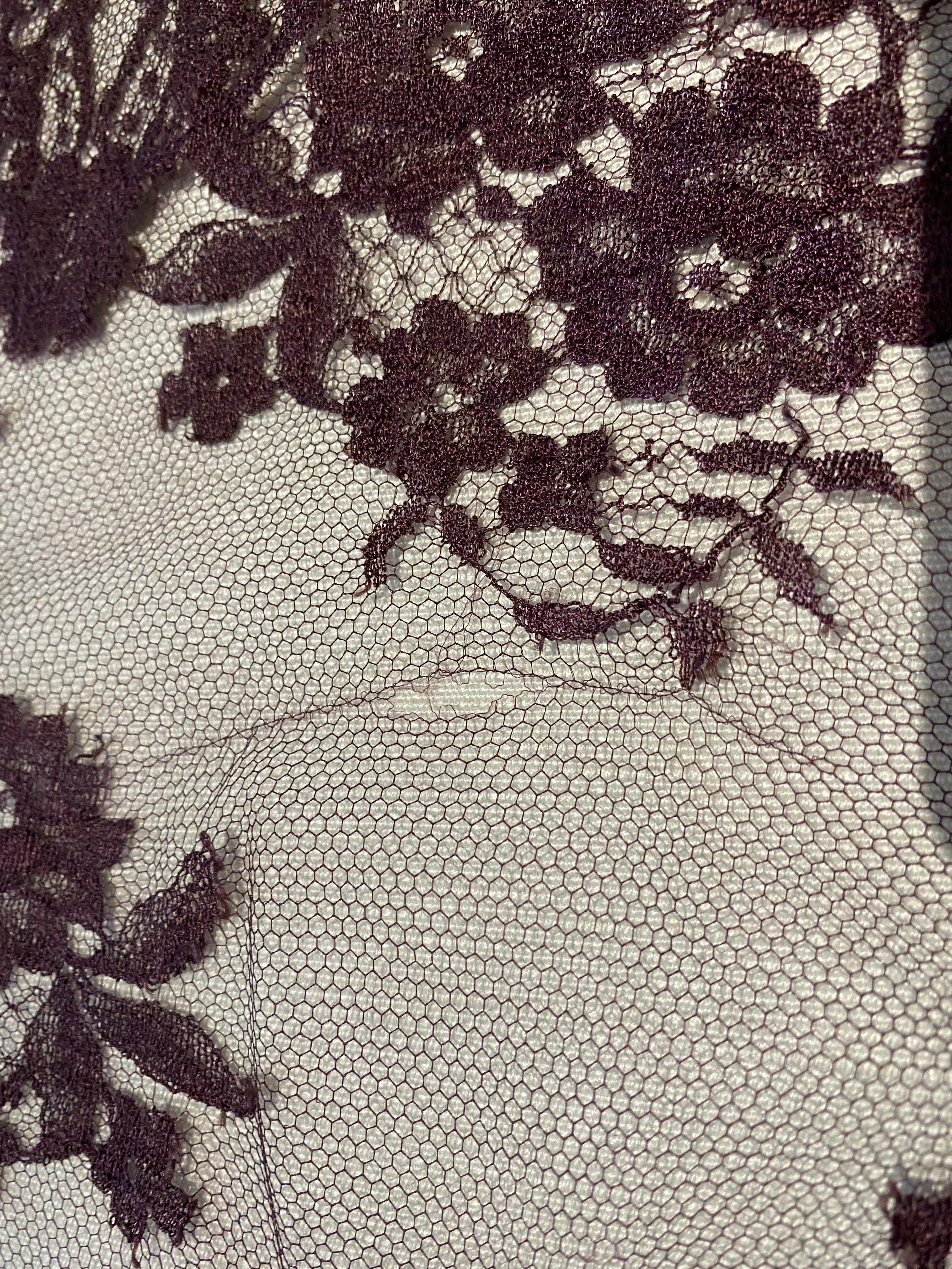 Abito in pizzo di seta multicolore anni '90 di Bill Blass in vendita 6