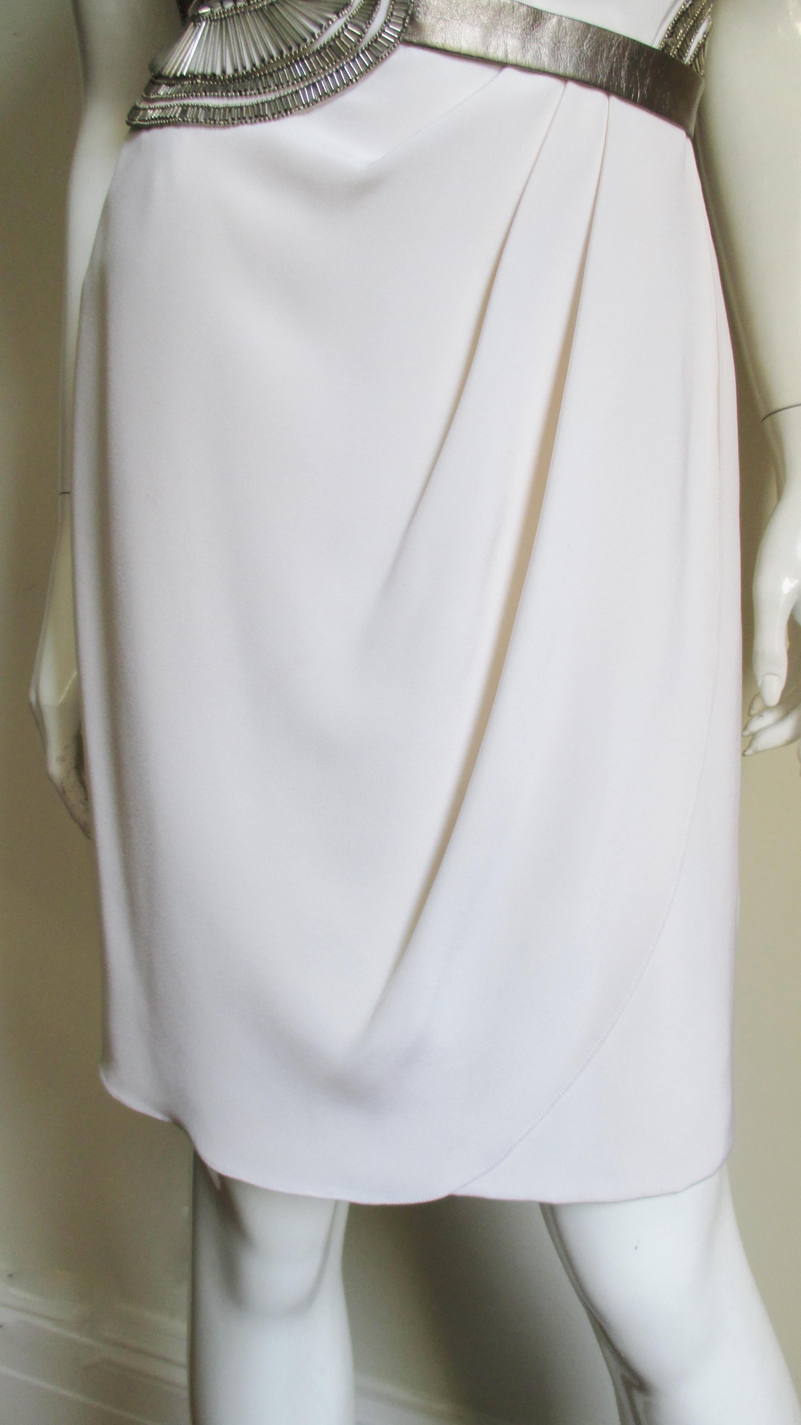 Women's Bill Blass Silk Dress with Bead Detail
