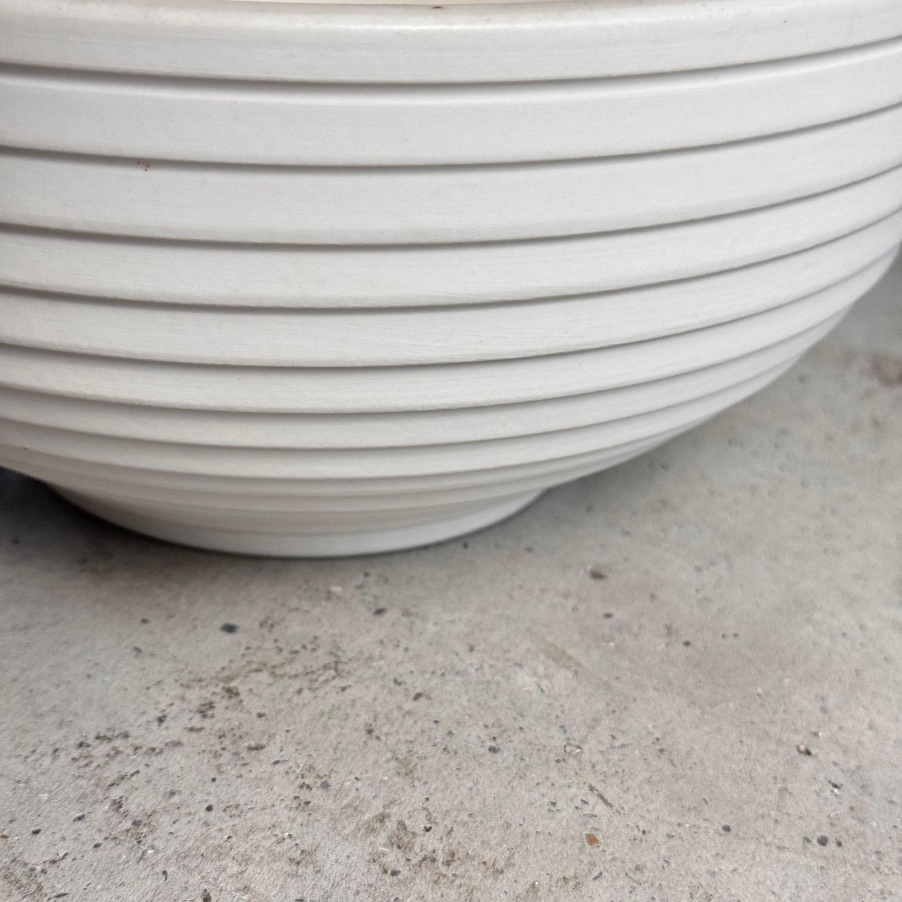 Late 20th Century 1990s Bitossi White Ceramic Set with Elegant Textured Design, Pristine Condition For Sale
