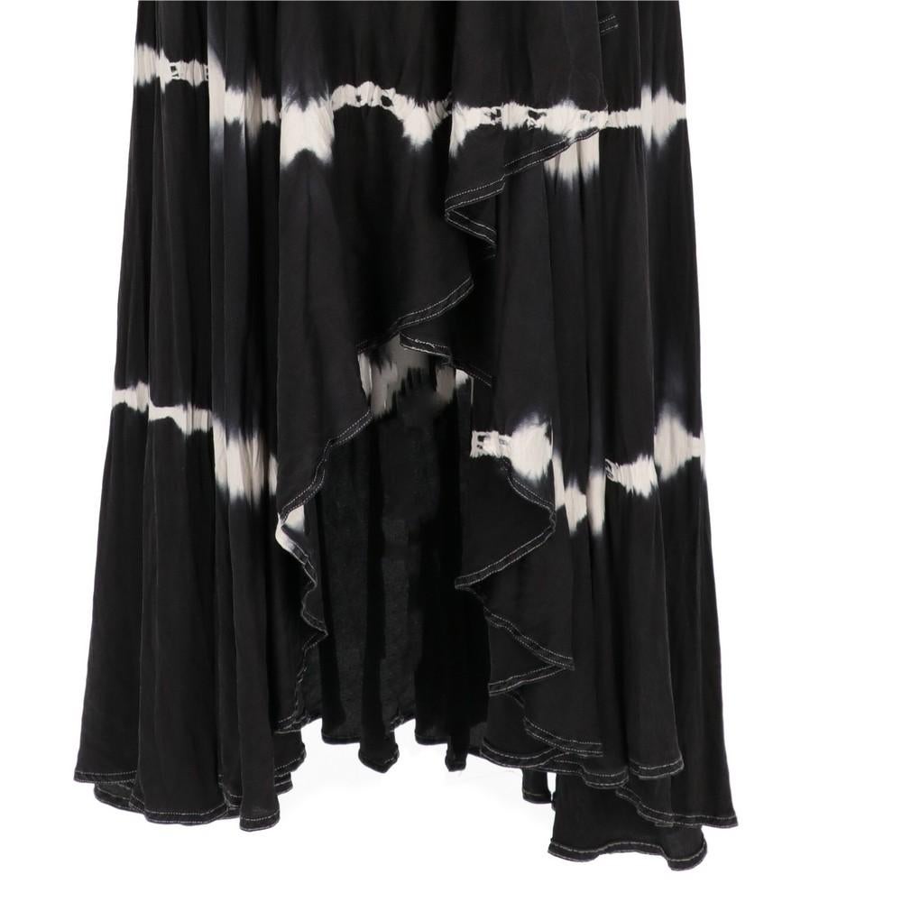1990S Black and White Tie-dye Silk Dress In Good Condition In Lugo (RA), IT