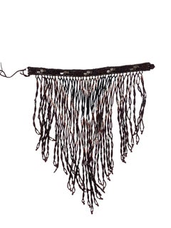 1990er Jahre Schwarz & Braun Perlen Bib Choker Halskette