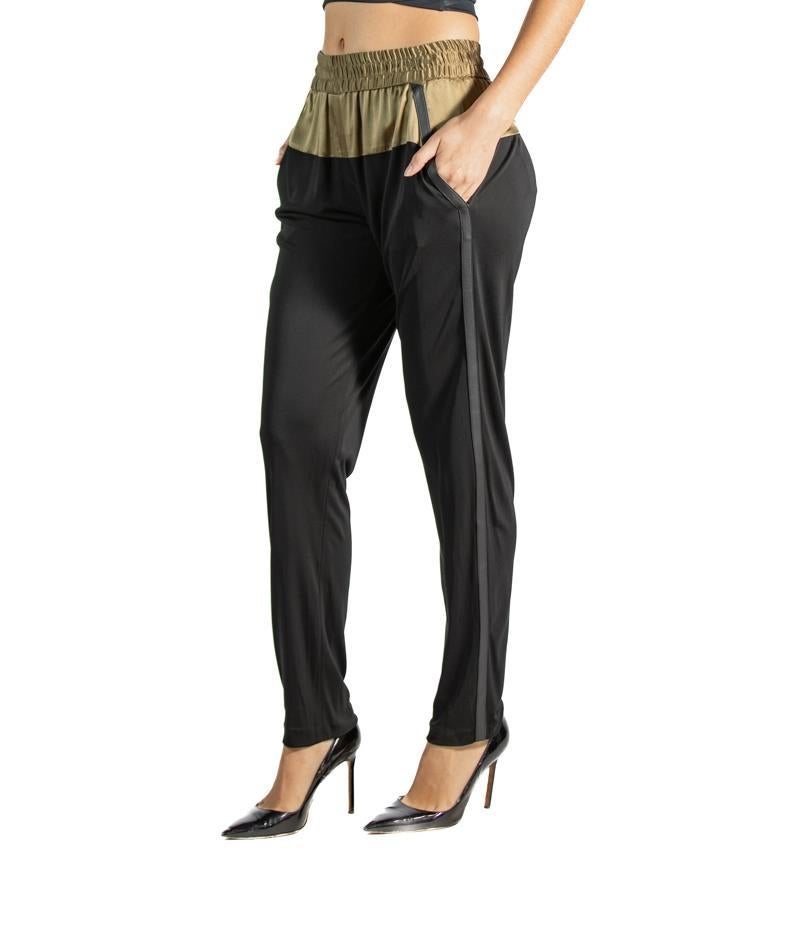 1990S Black & Brown Pants In Excellent Condition For Sale In New York, NY