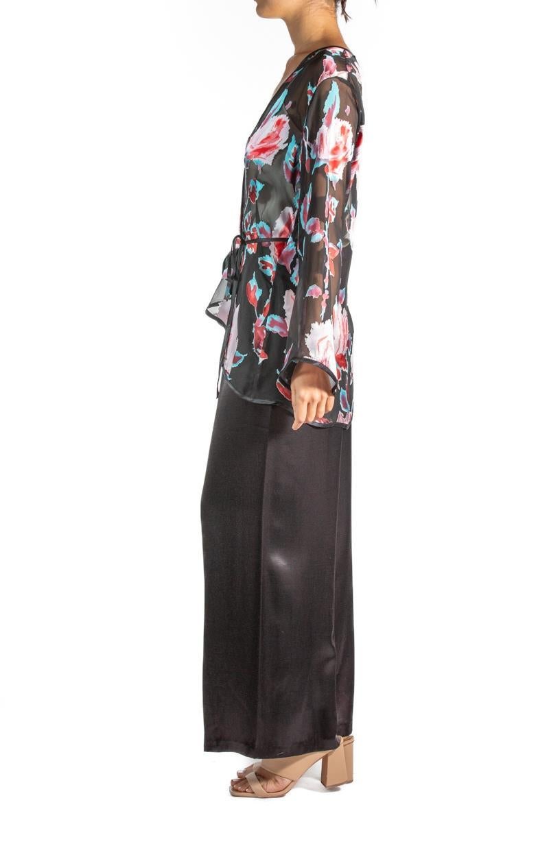 1990S Black Chinese Rayon & Silk Burnout Chiffon Two Piece Pajamas
MORPHEW VINTAGE represents the finest pieces of fashions past. Sourced from across the globe, dating as far back as a century. Each piece is selected with both quality and rarity in