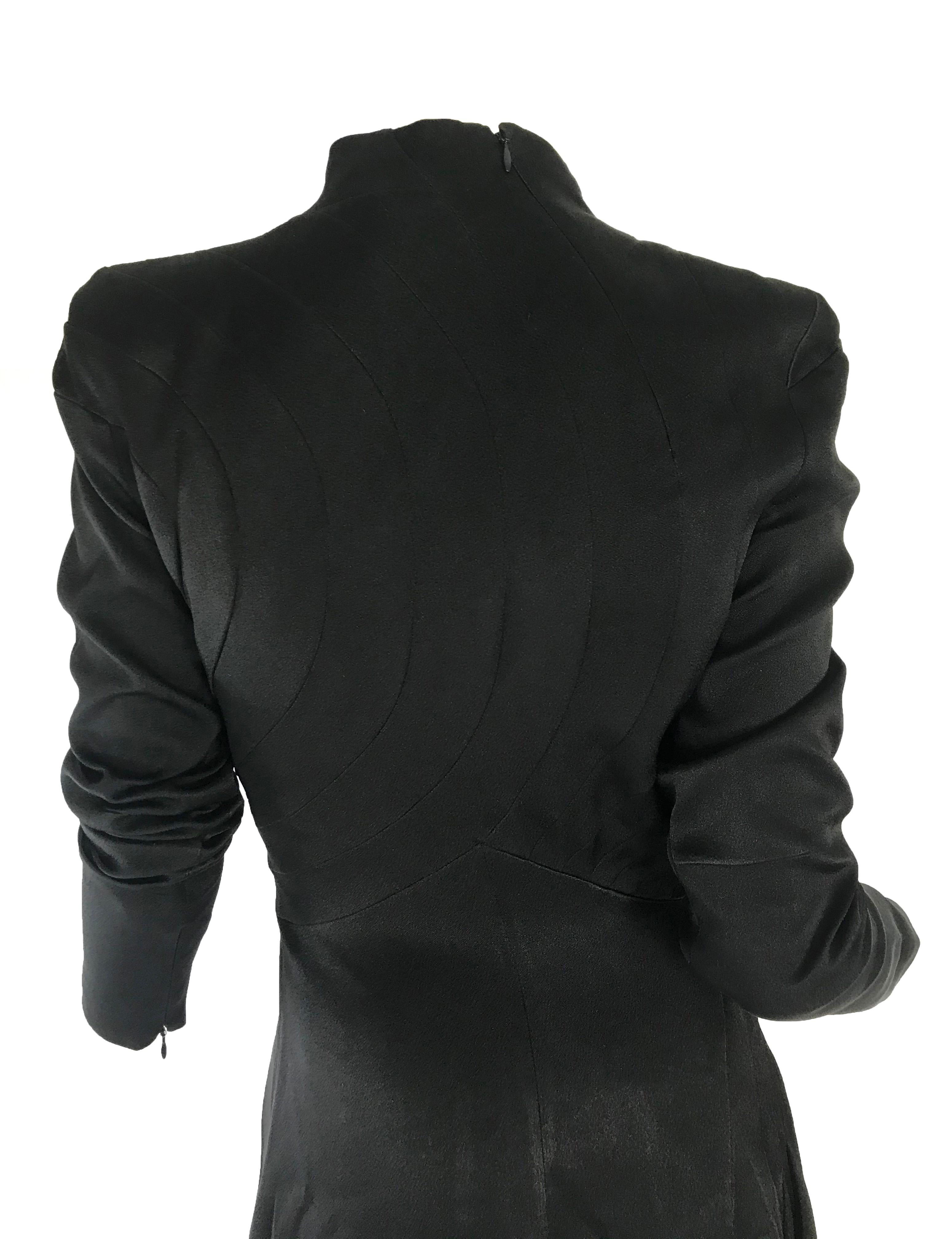 Women's 1990s black John Galliano dress with diagonal seams
