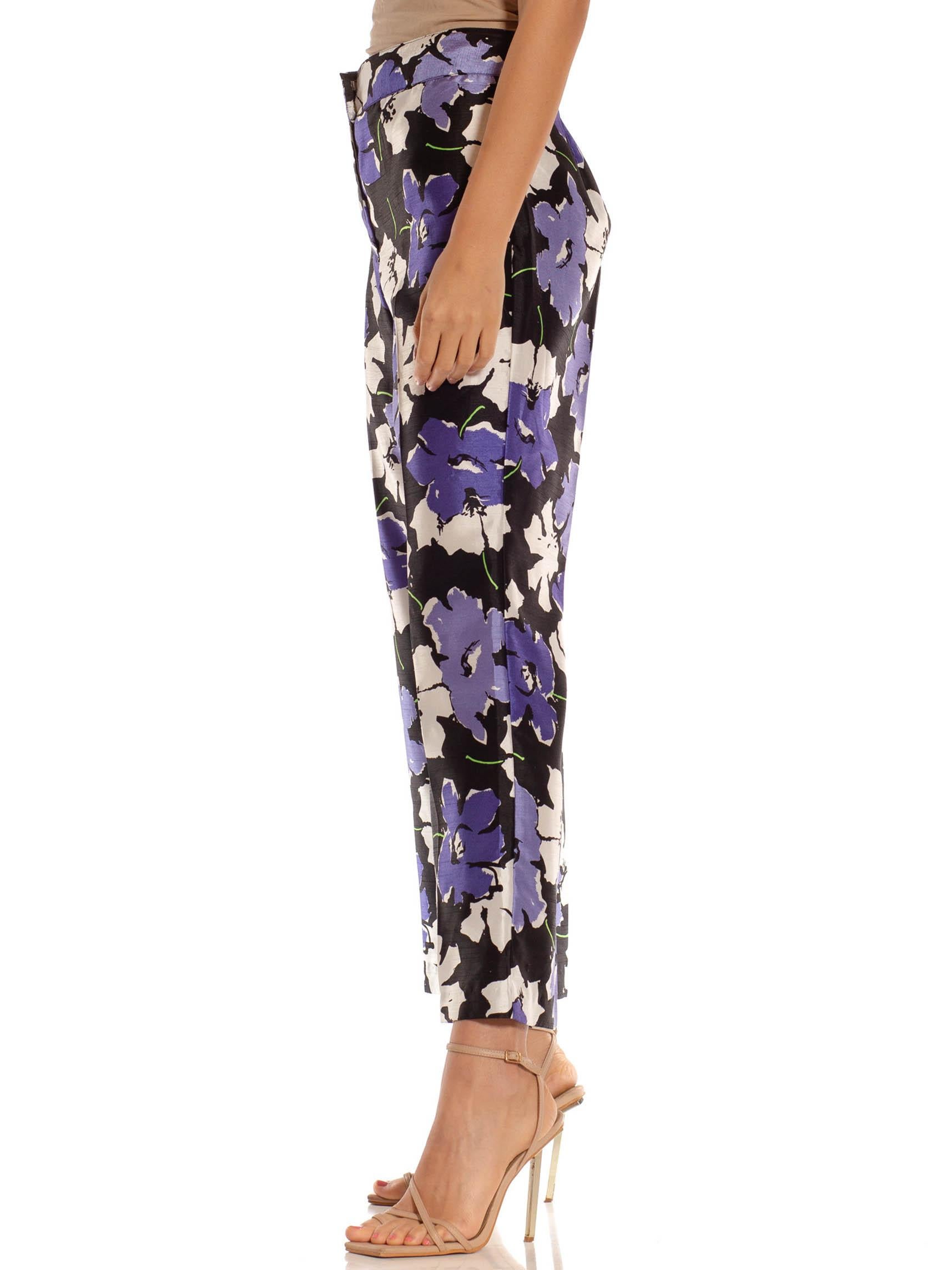 purple floral pants