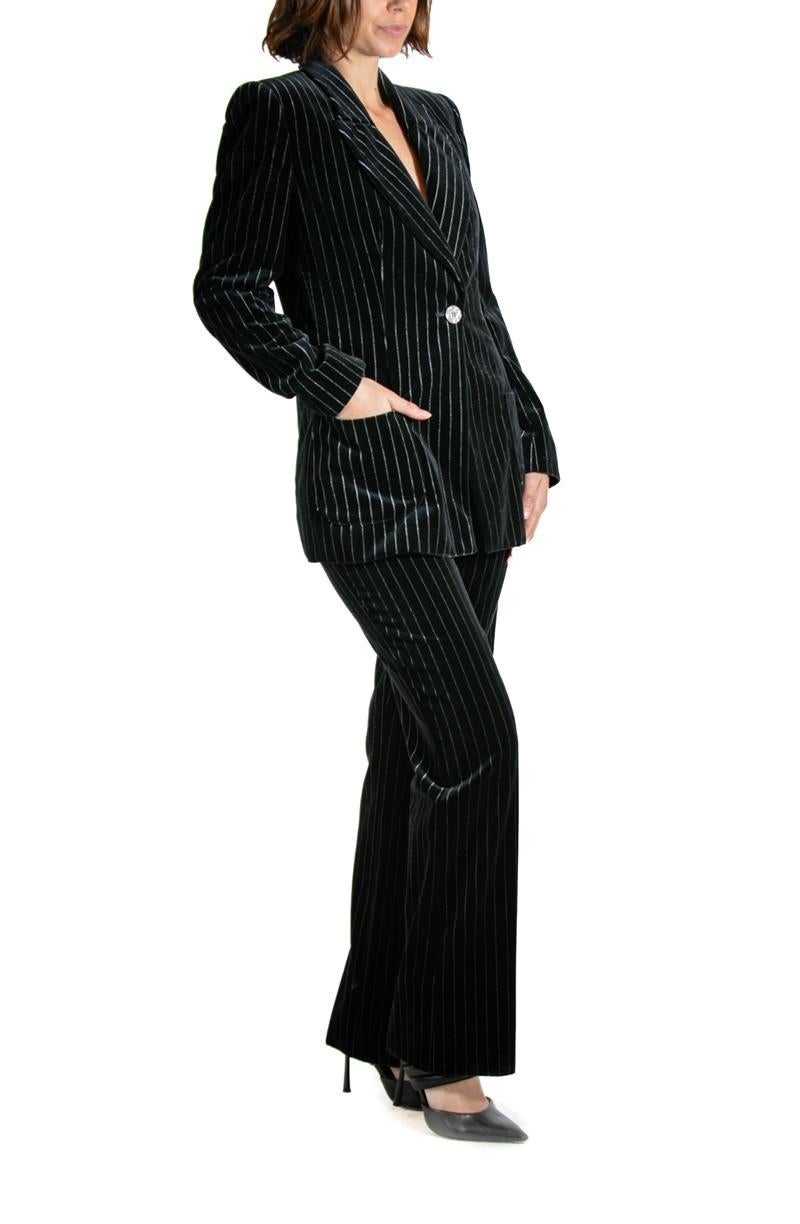 Women's 1990S Black Striped Suit As-Is For Sale