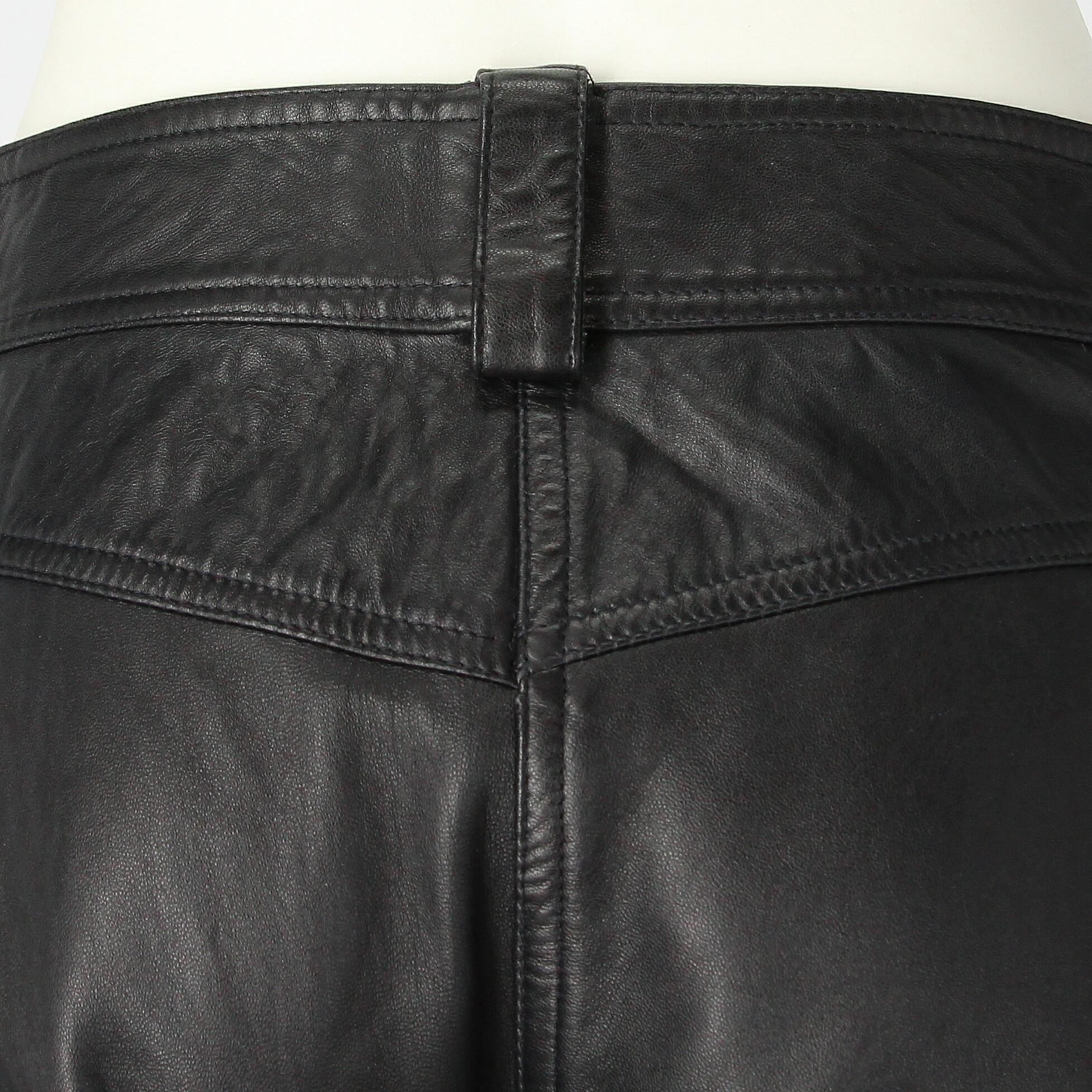 1990s Blumarine Black Leather Jacket 6