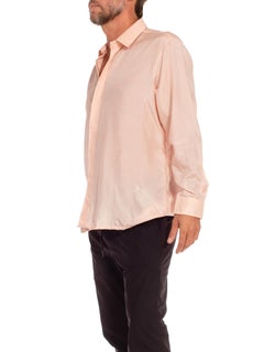 1990S BOCCI Blush Pink Silk Dead Stock Shirt NWT