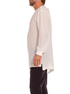 1990S Bocci White Silk Dead Stock Mens Shirt Nwt