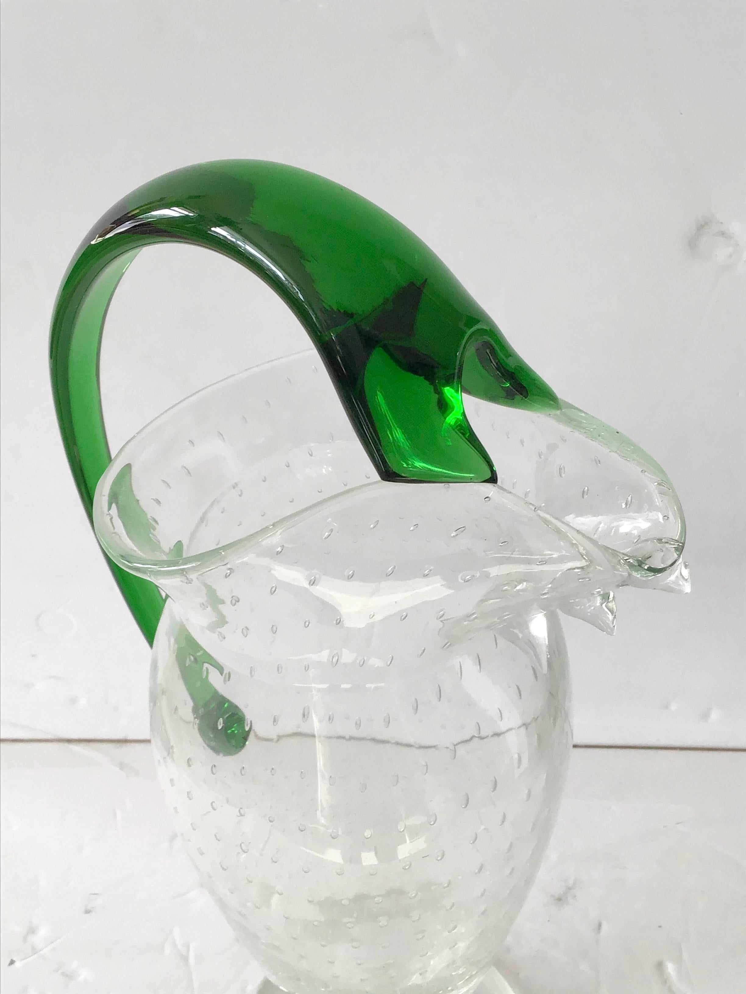 Late 20th Century 1990s Borek Sipek Blown Glass Water Jug For Sale