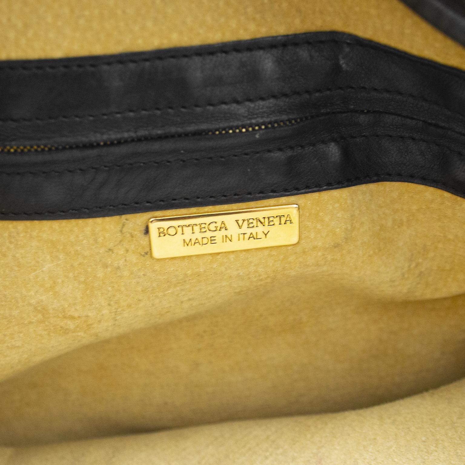 1990s Bottega Veneta Black Intrecciato Large Hobo Bag  5