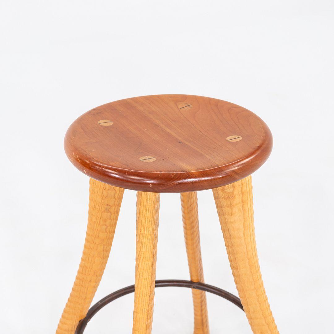 1990s Brad Smith per Bradford Woodworking Studio A Craft Ax Counter Stool In condizioni buone in vendita a Philadelphia, PA