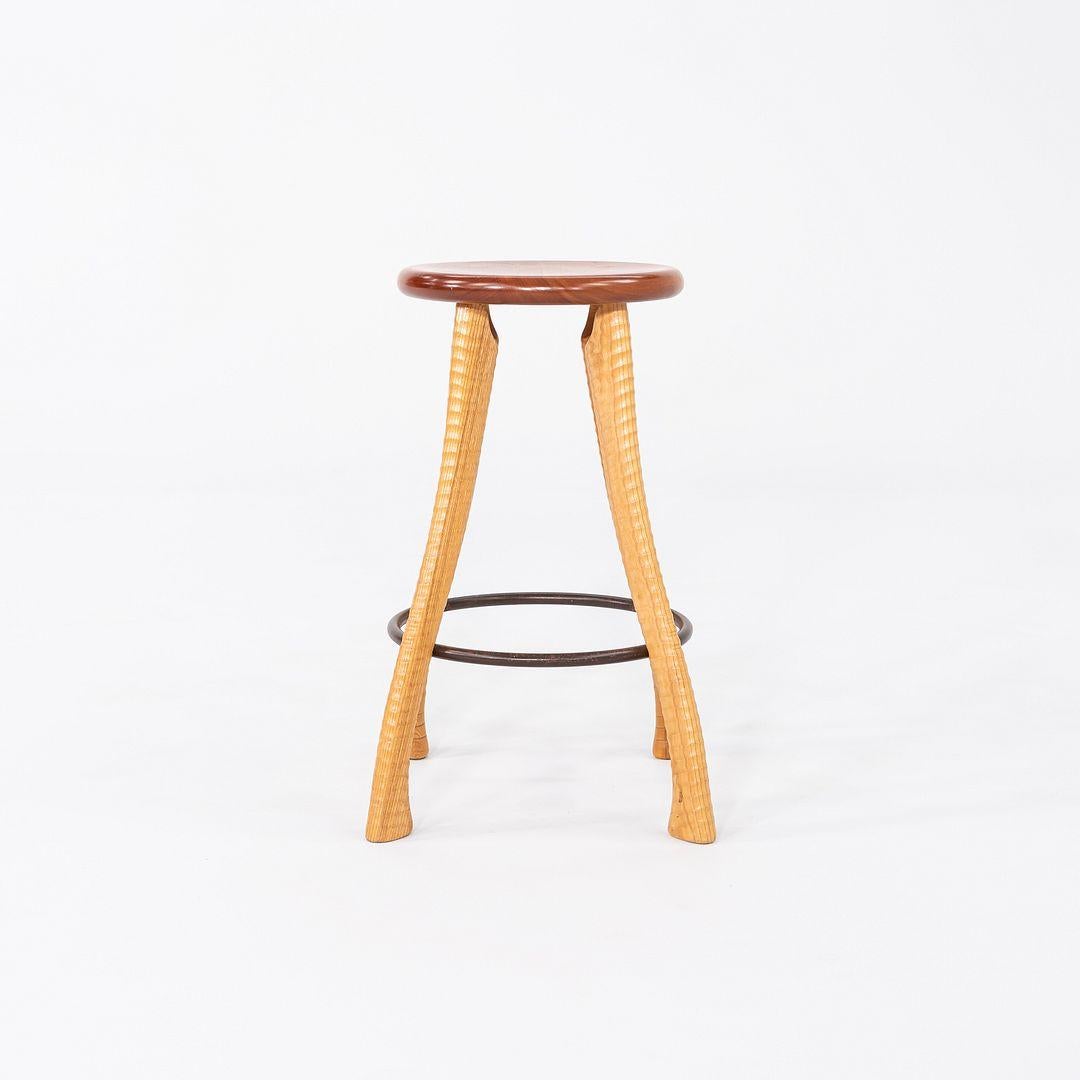 1990s Brad Smith per Bradford Woodworking Studio A Craft Ax Counter Stool in vendita 1