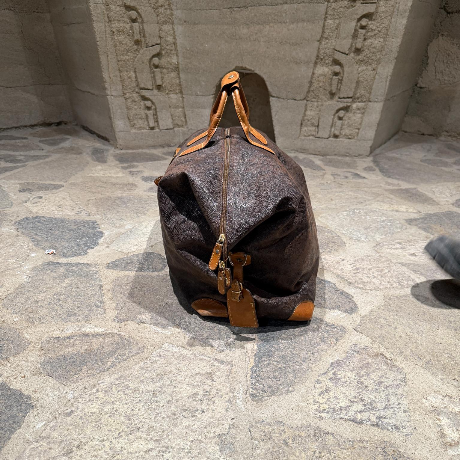 1990er Bric's Italienische Canvas-Tragetasche Cargo Life Bag aus Leder (Moderne) im Angebot