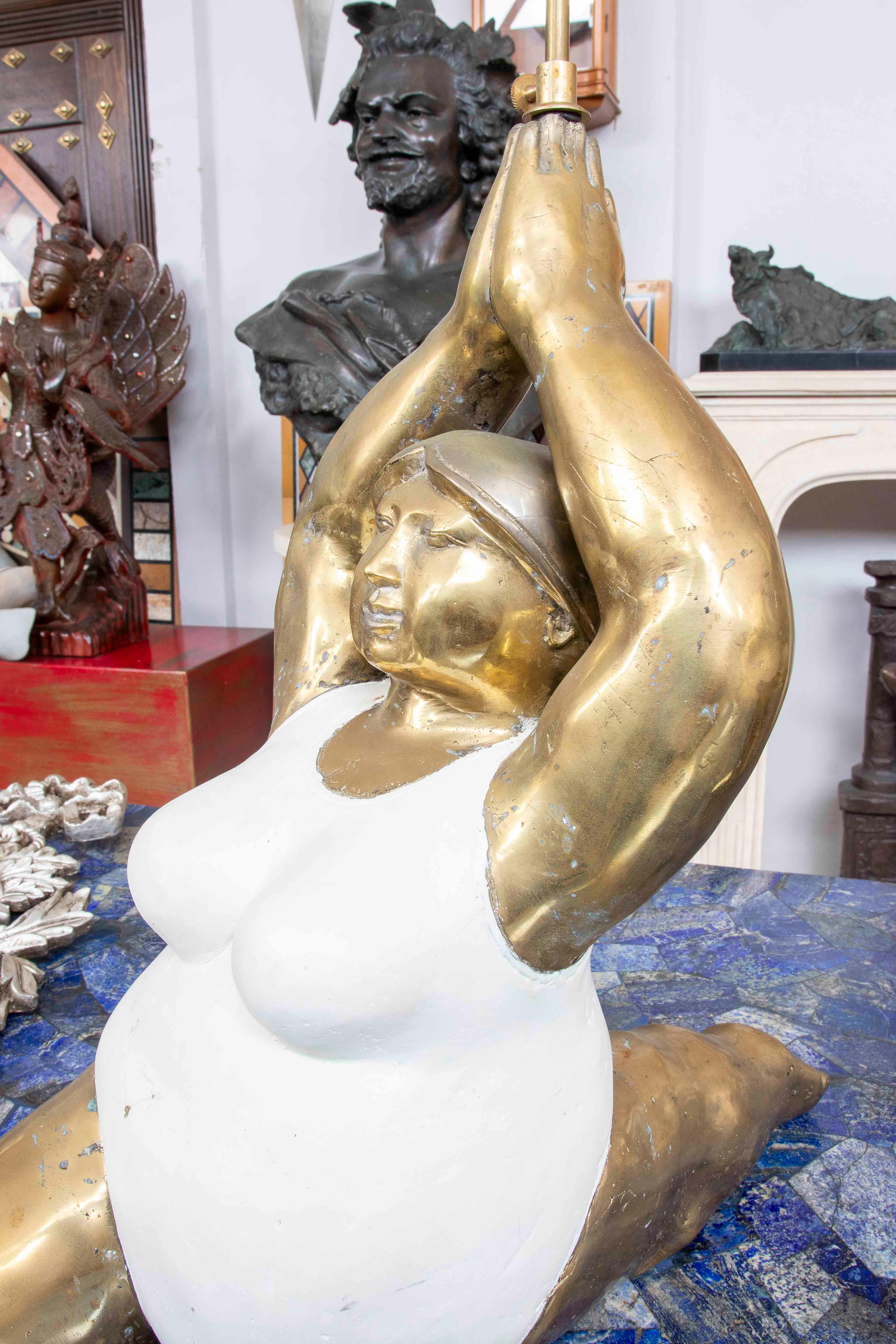 1990s Bronze Ballerina Table Lamp For Sale 2