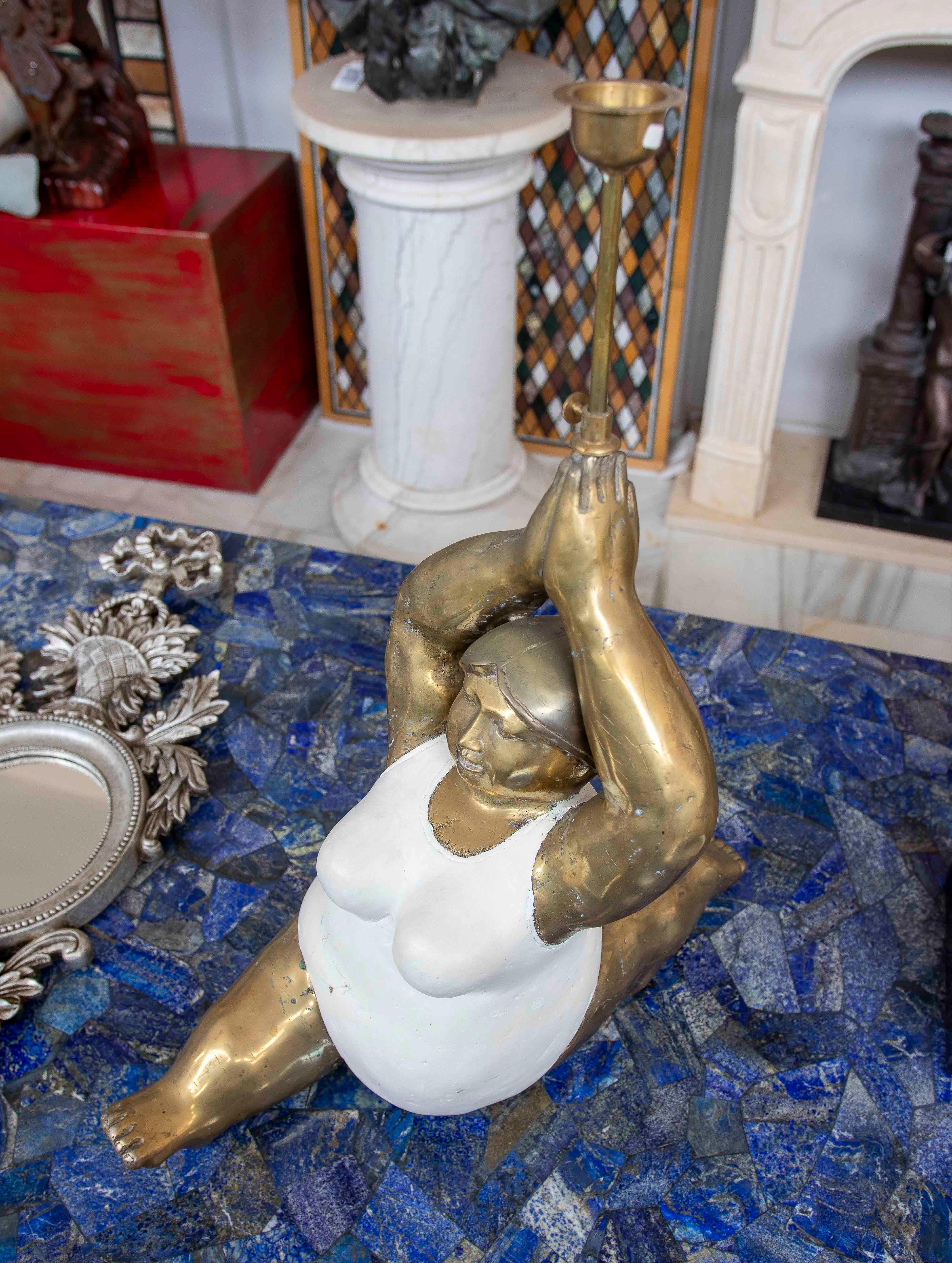 1990s Bronze Ballerina Table Lamp For Sale 4