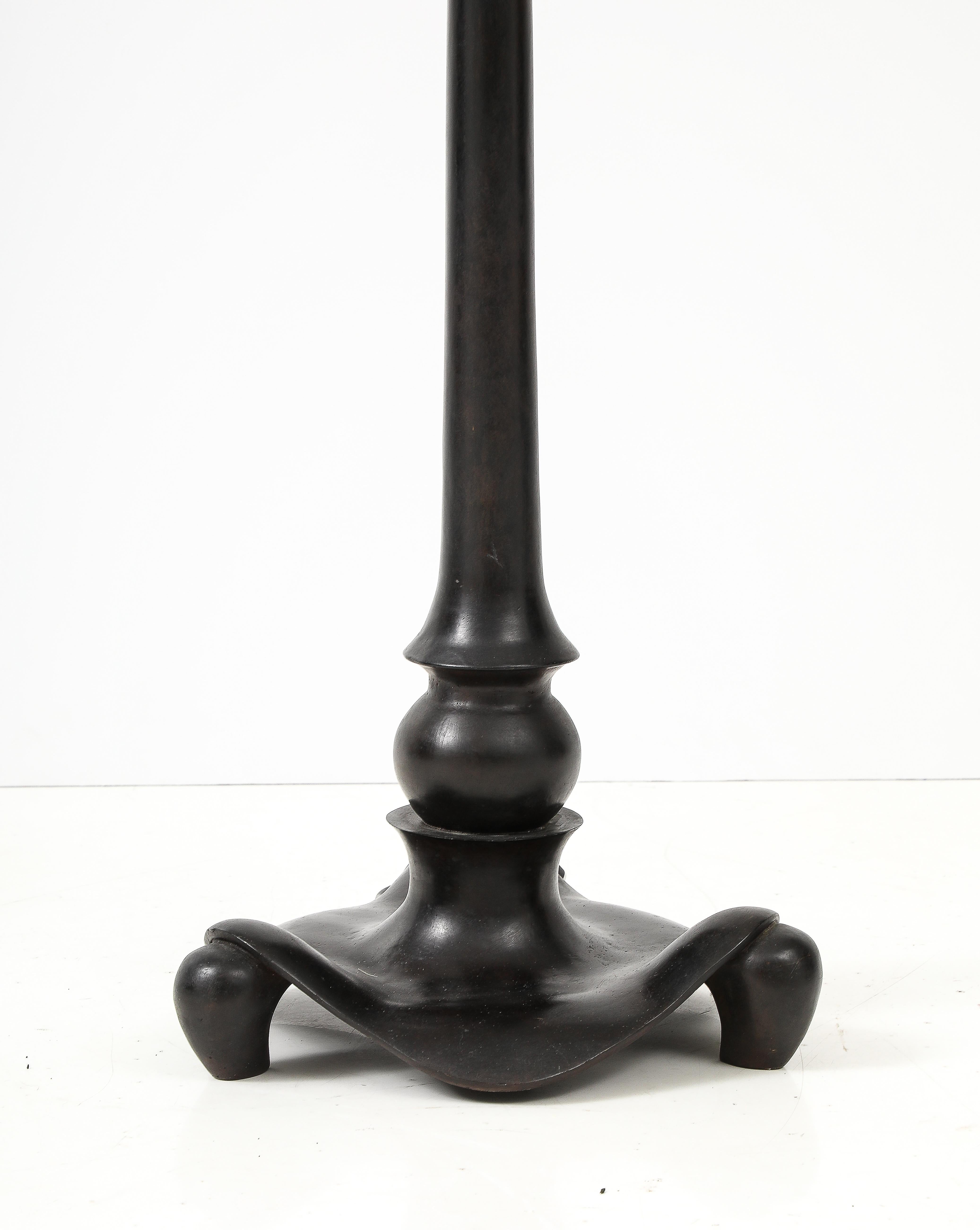 1990's bronze floor lamp by Daum and André Dubreuil In Good Condition For Sale In New York, NY