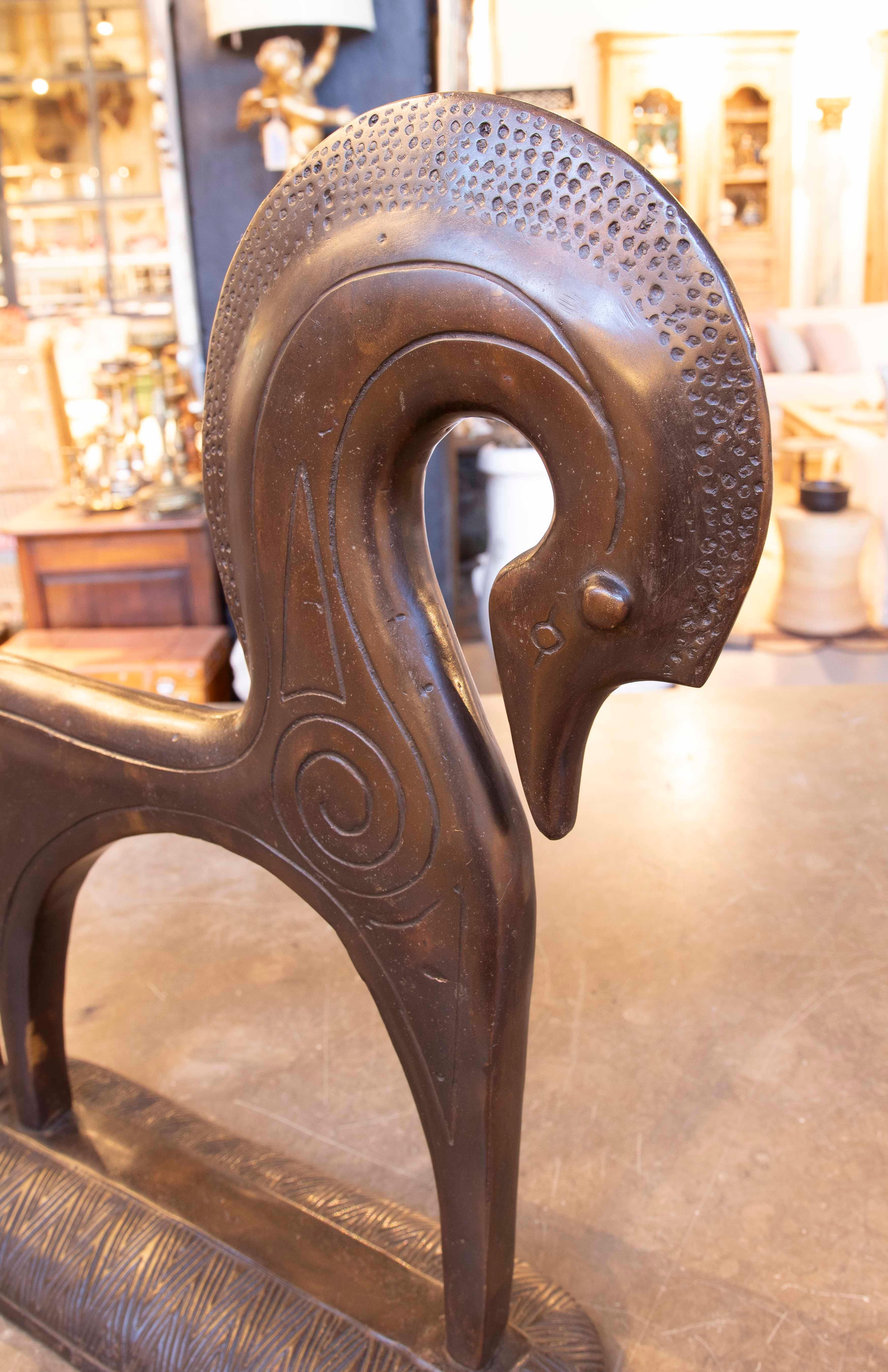 Sculpture de cheval en bronze des années 1990 dans le style de la période Trojaine en vente 1