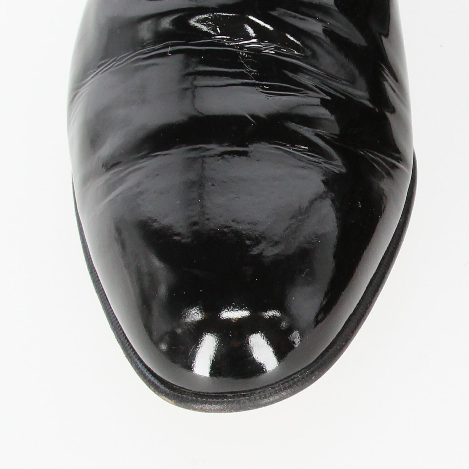 1990s Bruno Magli Black Pantent Loafers 2