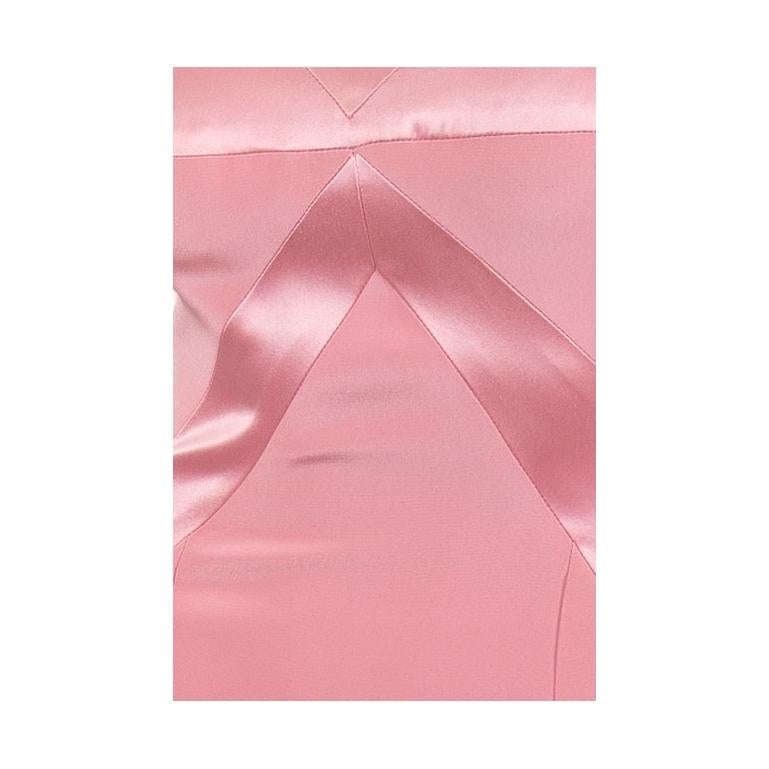 Abito in Faille di seta rosa Bubble Gum degli anni '90 in vendita 5