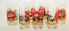1990s Bugs Bunny Happy 50th Birthday Collectible Drinking Glasses Warner Bros
