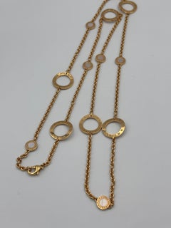 1990s Bulgari 18k gold and mother of pearl necklace