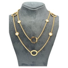1990s Bulgari 18k gold and mother of pearl necklace