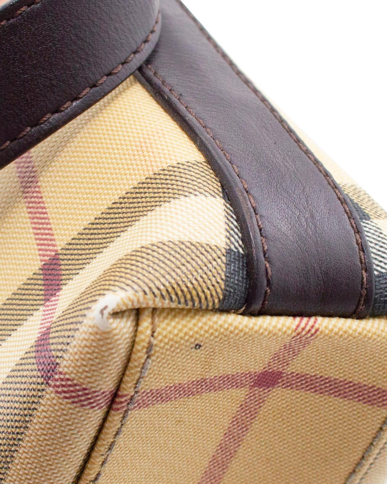 1990s Burberry Nova Check Coated Canvas Mini Bag For Sale 4