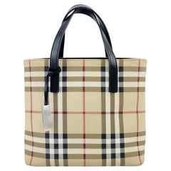 1990s Burberry Nova Check PVC Mini Tote Bag