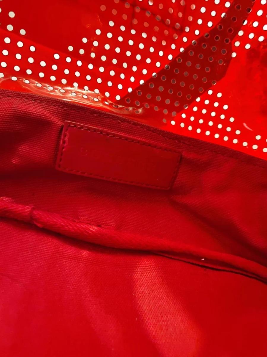 1990s Burberry Red Perspex Patent Leather Rucksack Bag For Sale 1