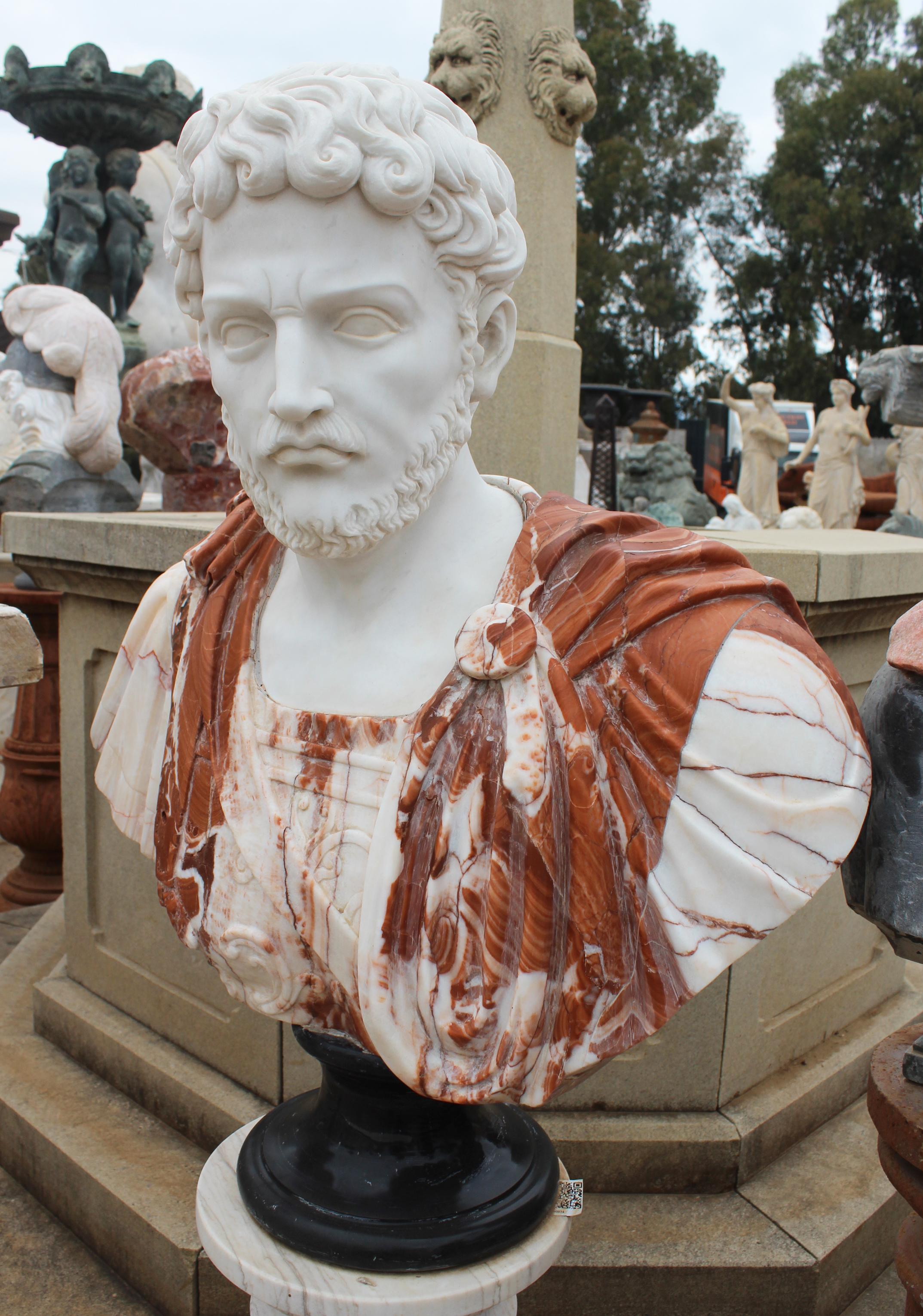 red marble statue