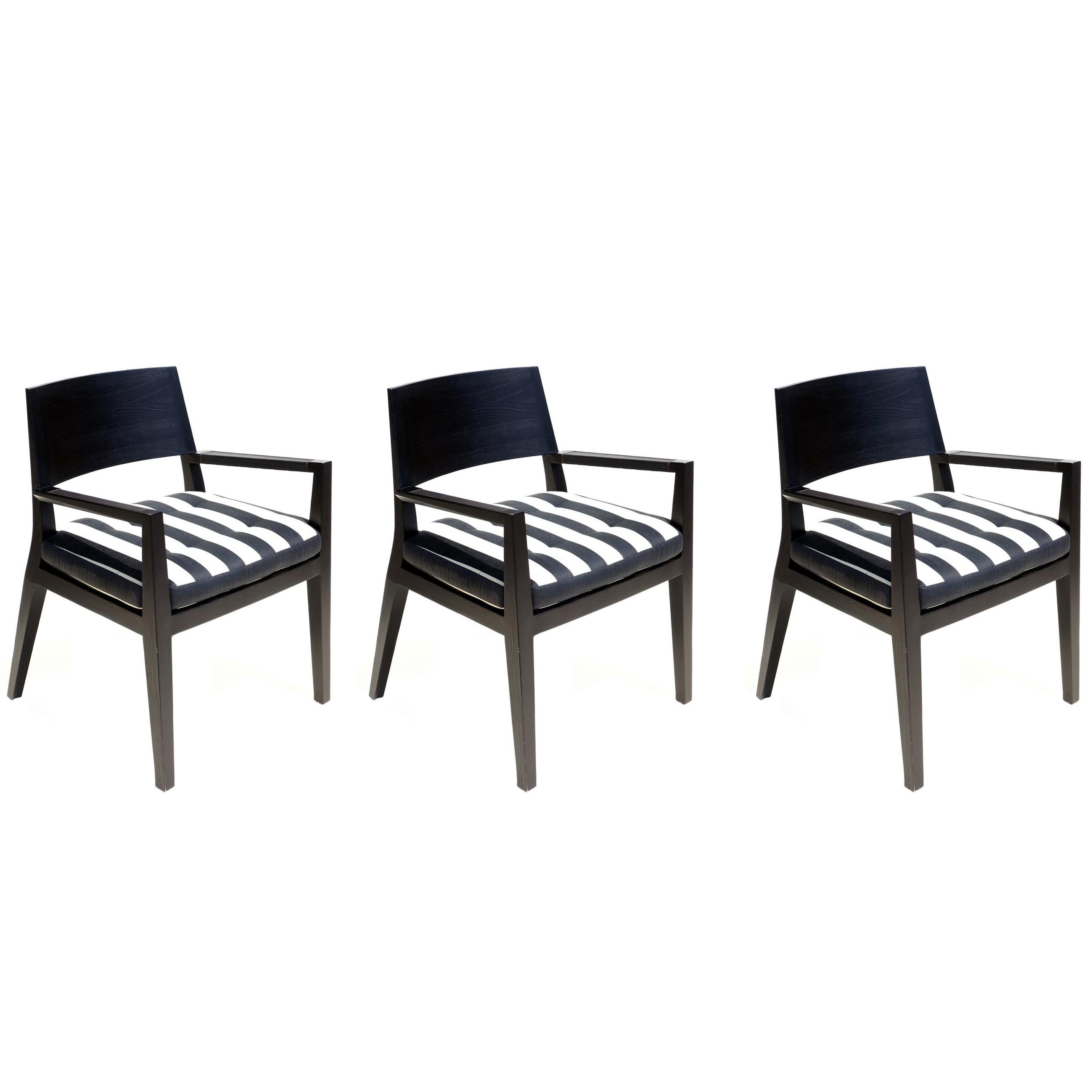 1990s by Flexform Italian Design Set of Three Armchairs