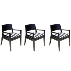 Vintage 1990s by Flexform Italian Design Set of Three Armchairs