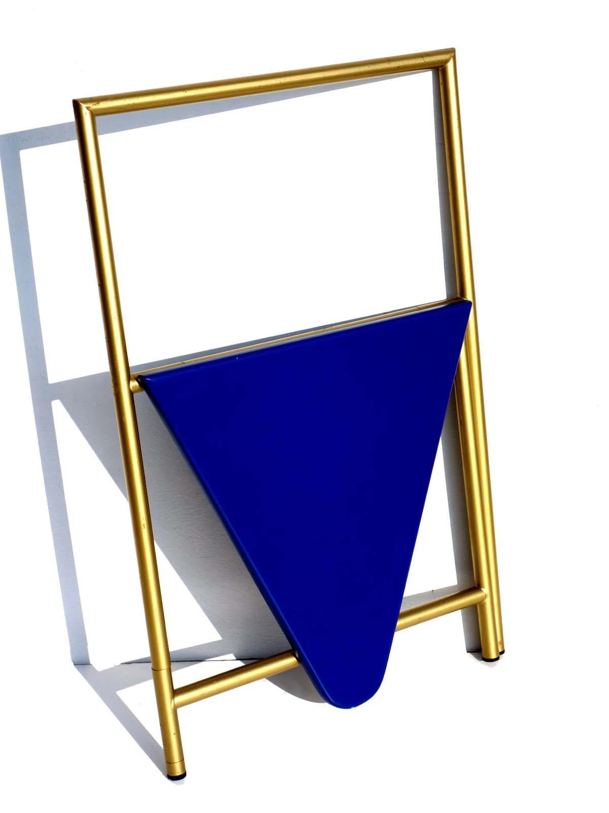 1990s by Sawaya & Moroni Italian Design Blue Folding Chair In Excellent Condition In Brescia, IT