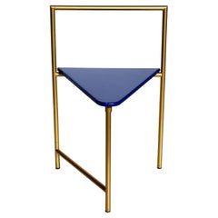 Chaise pliante bleue de conception italienne Sawaya & Moroni des années 1990