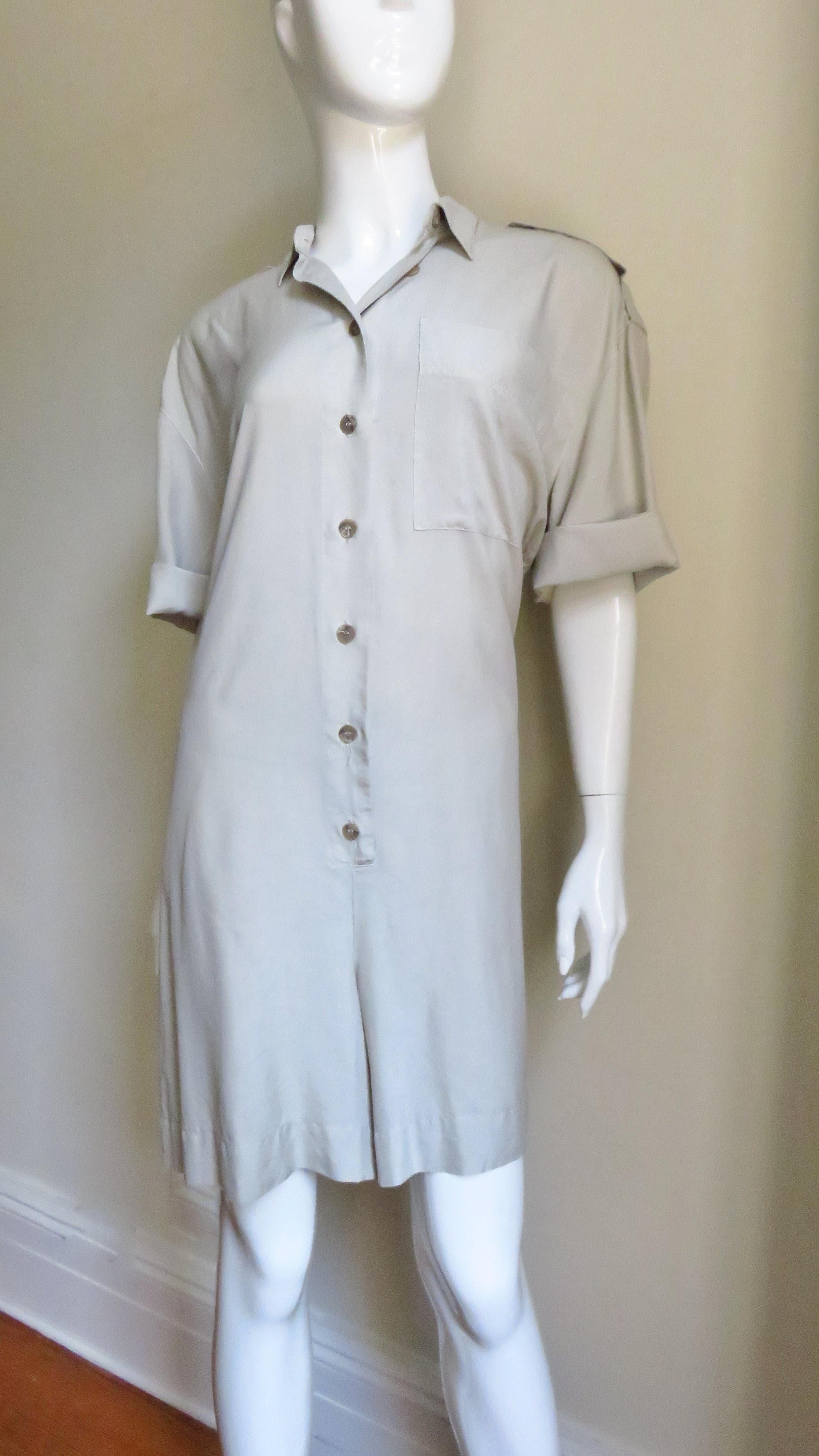 1990s Byblos Silk Romper and Overskirt 1